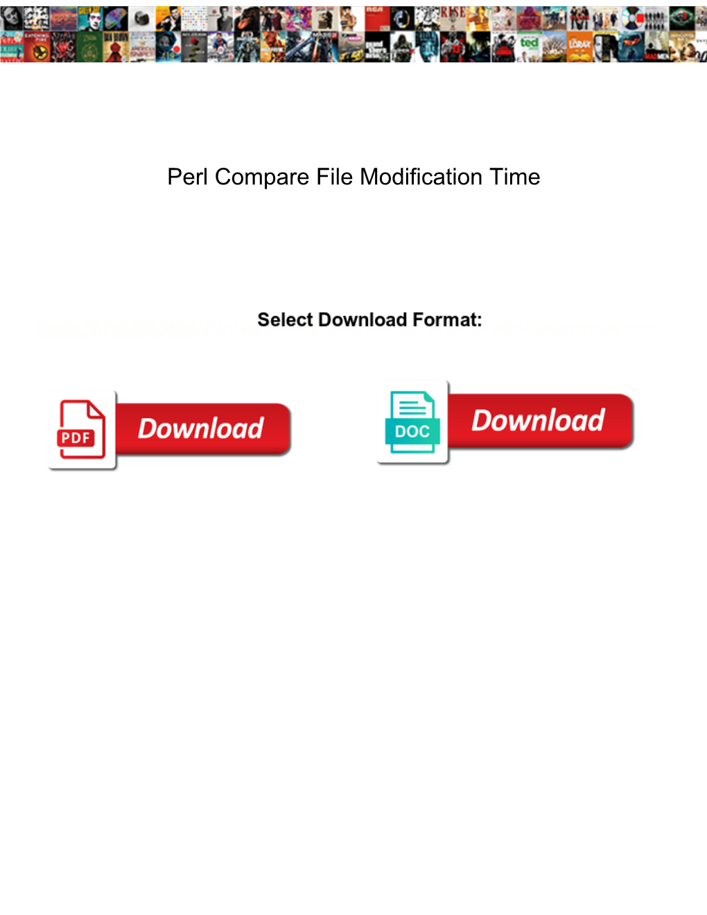 Perl Compare File Modification Time