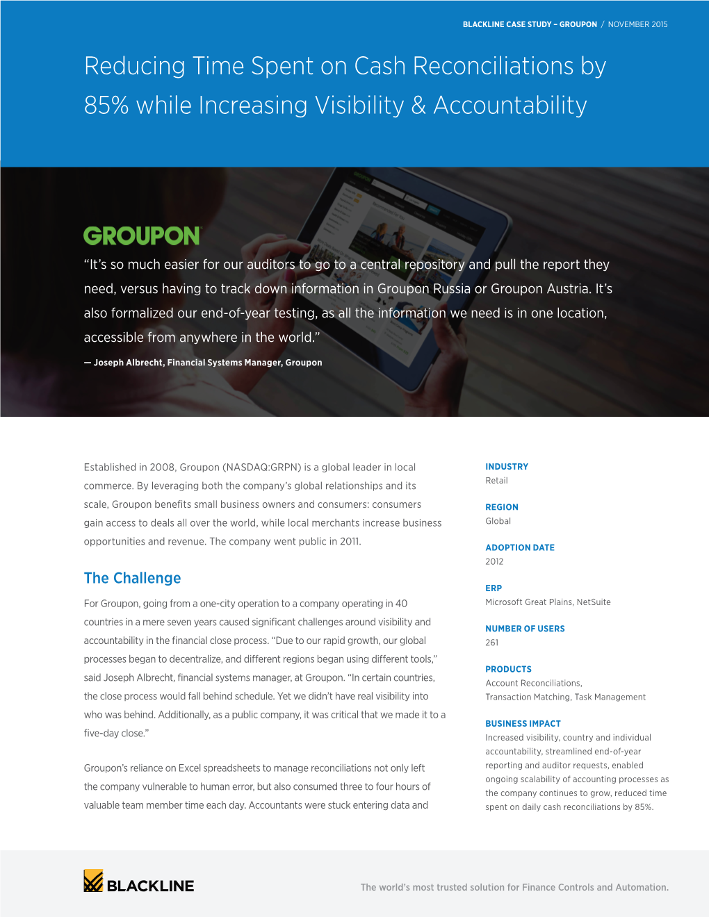 Reducing Time Spent on Cash Reconciliations by 85% While Increasing Visibility & Accountability
