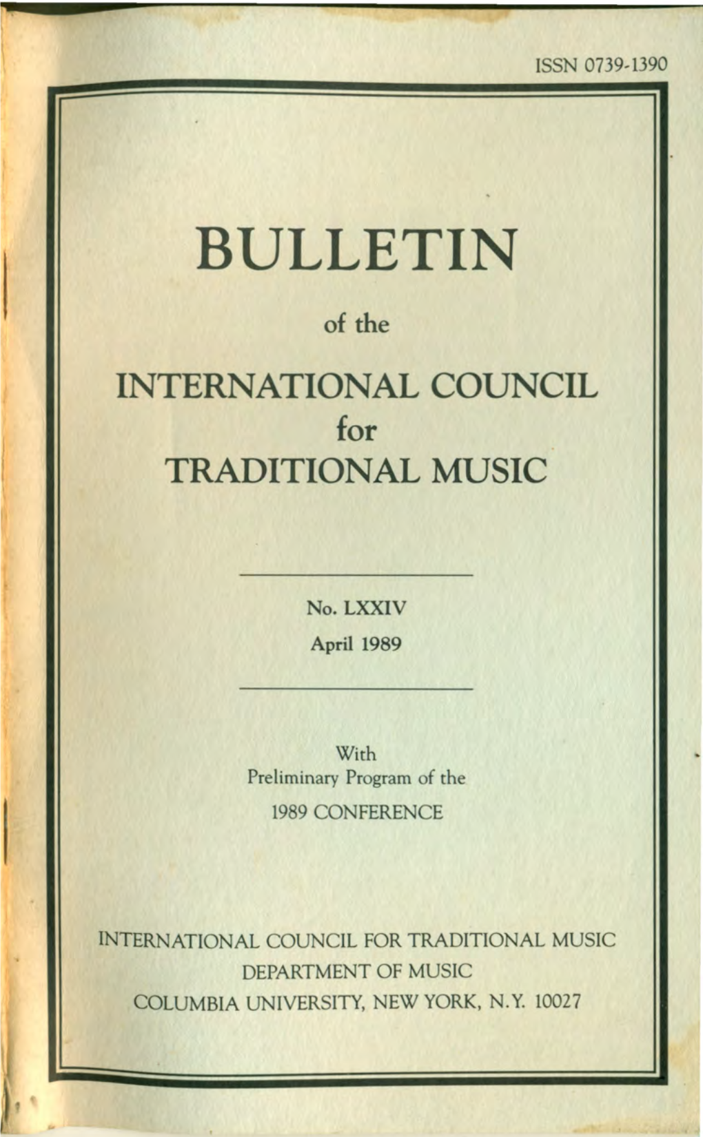 BULLETIN DENMARK - President: Lisbet Torp Dansk Selskab F~R Traditionel Musik Og Dans, Kersangervej 23