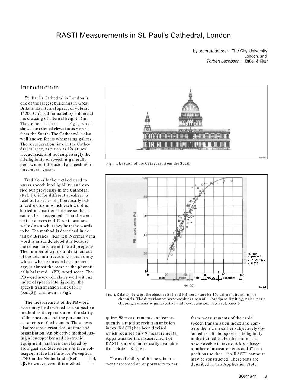 RASTI Measurements in St. Paul's Cathedral, London (Bo0116)