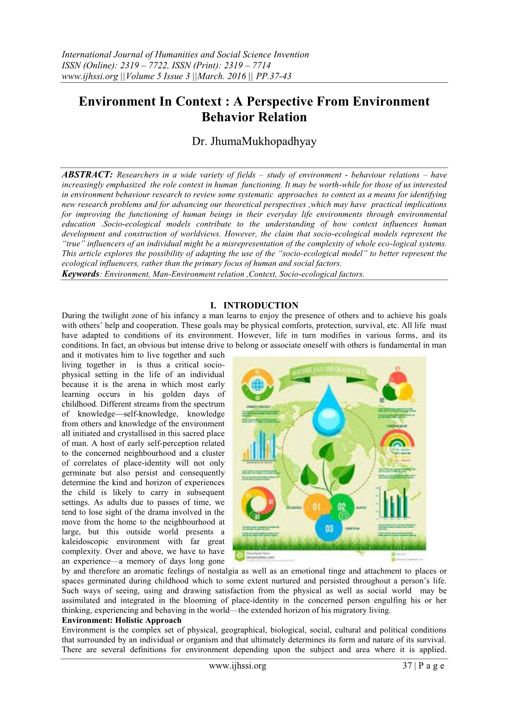 A Perspective from Environment Behavior Relation