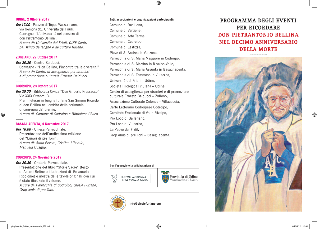 Programma Degli Eventi Per Ricordare Don Pietrantonio Bellina Nel Decimo Anniversario Della Morte