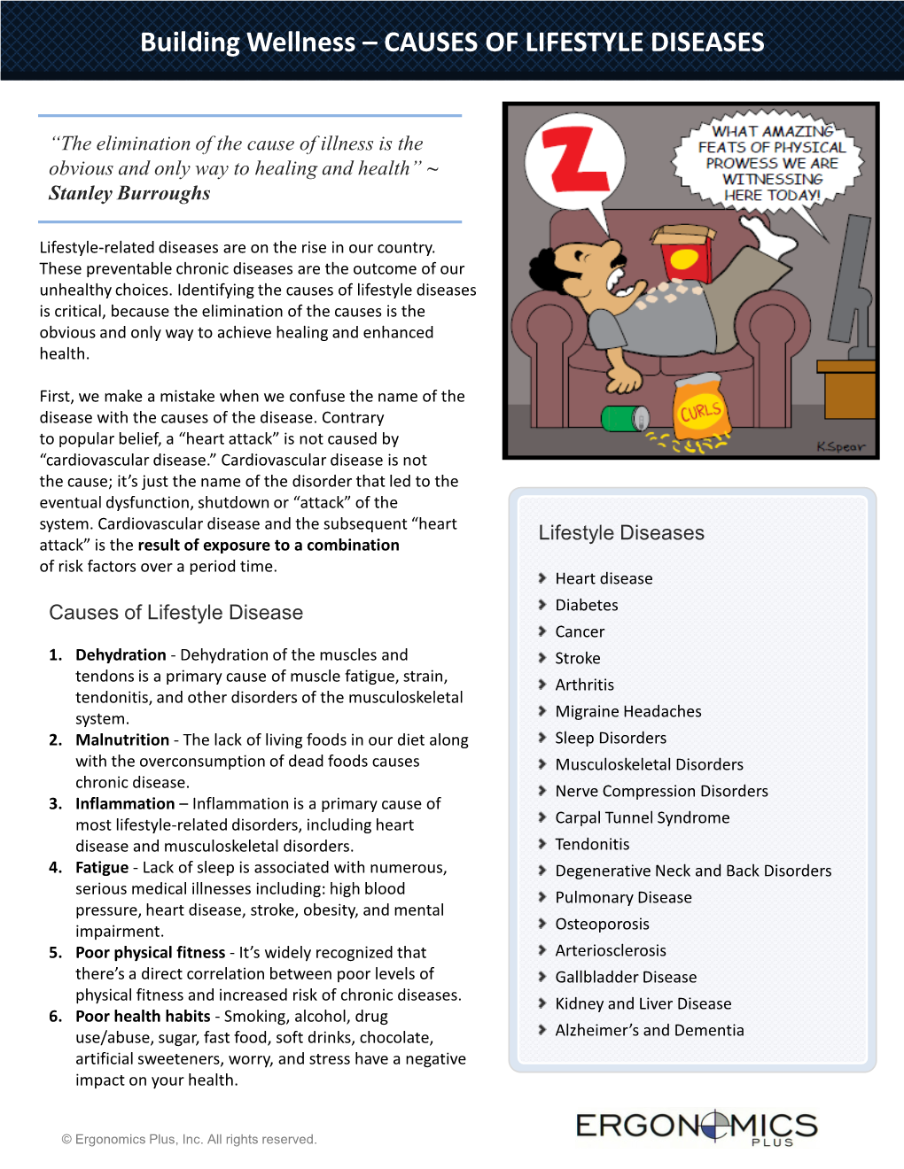 Causes of Lifestyle Diseases