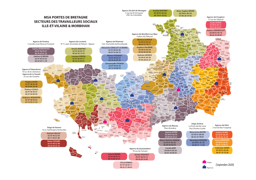 Carte De Secteurs D'intervention Des Travailleurs Sociaux