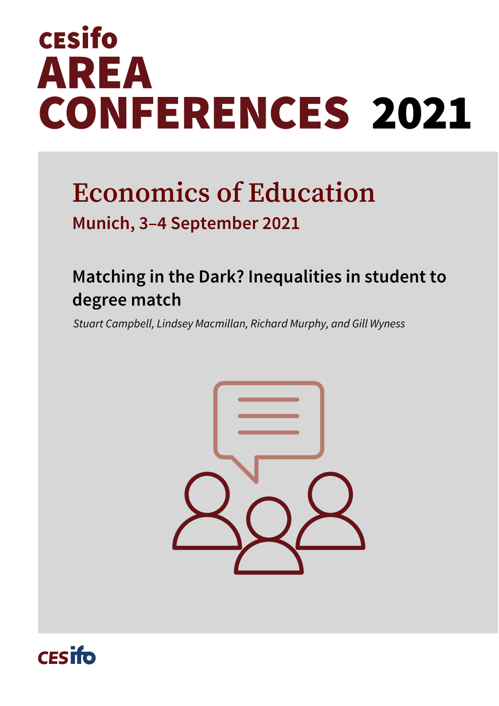 Inequalities in Student to Degree Match Stuart Campbell, Lindsey Macmillan, Richard Murphy, and Gill Wyness