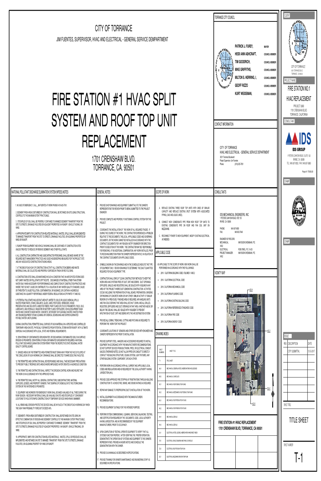 Fire Station #1 Hvac Split System and Roof Top Unit