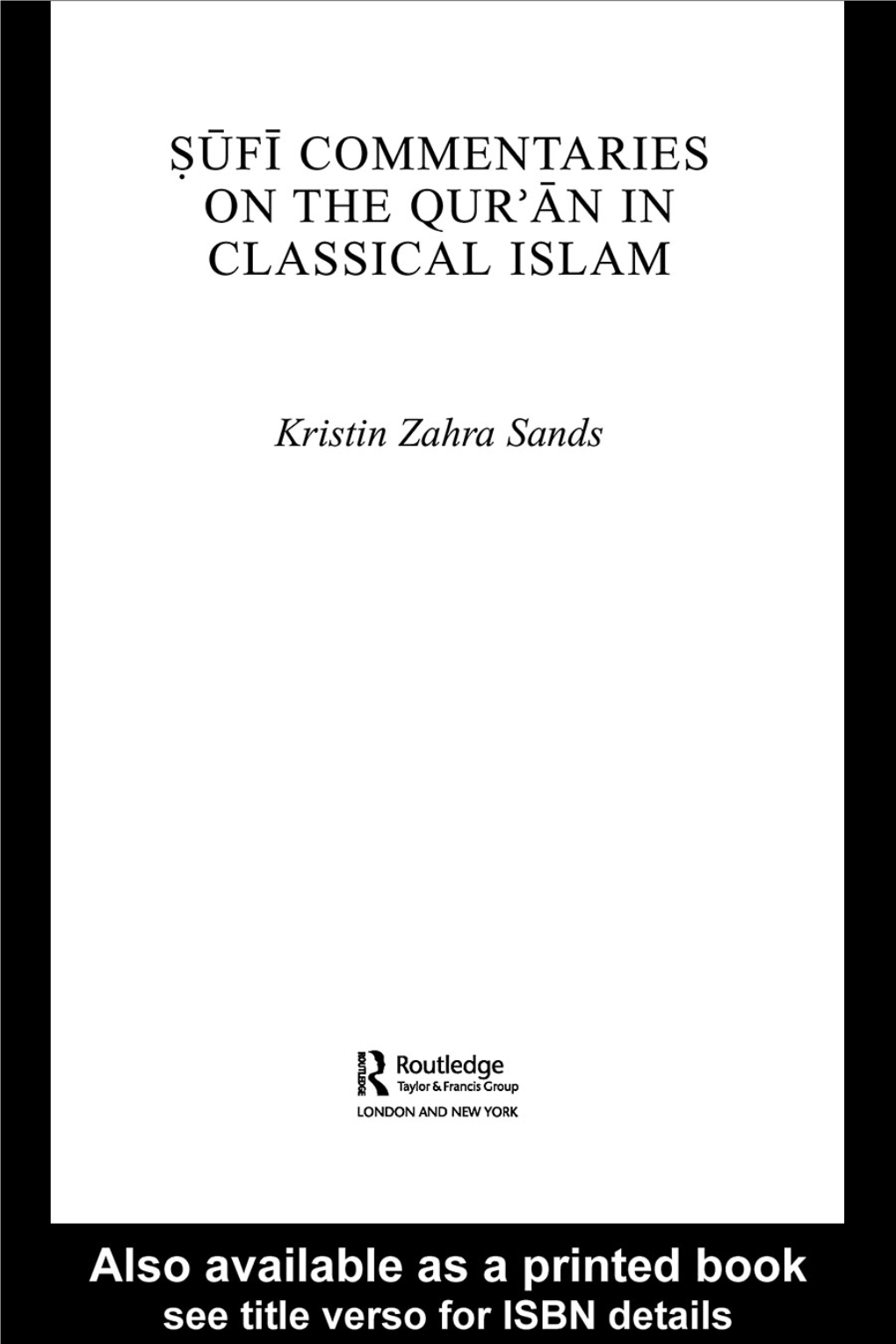 Sufi Commentaries on the Qur1an in Classical Islam