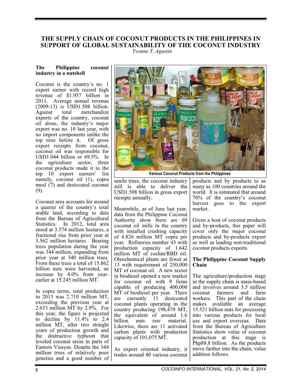 Thailand's Biodiesel from Coconut Oil