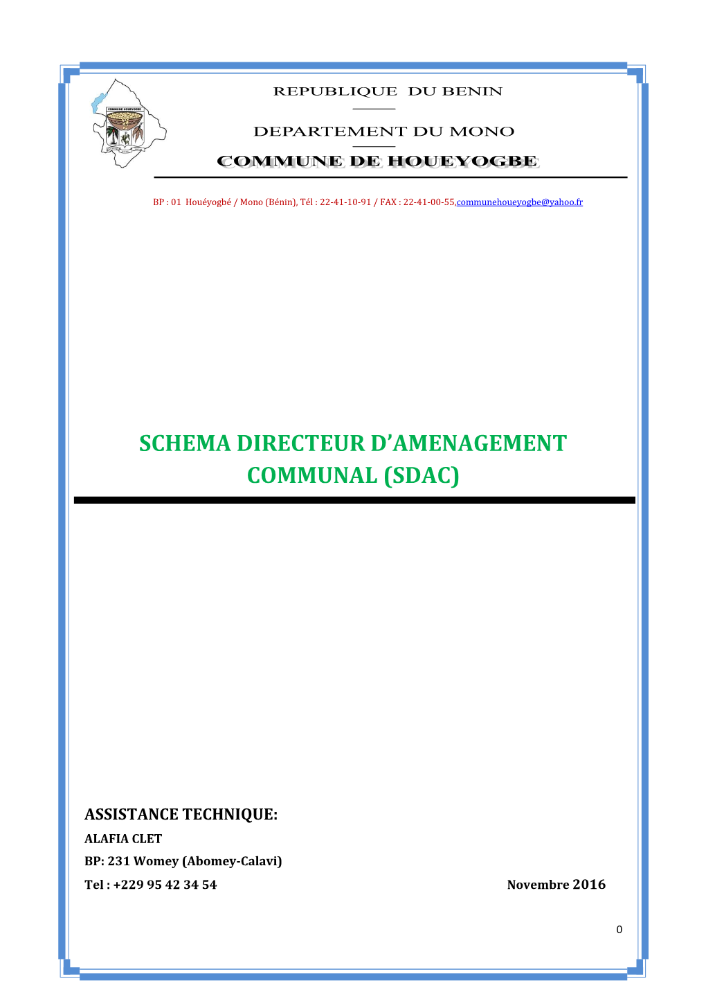 Schema Directeur D'amenagement Communal