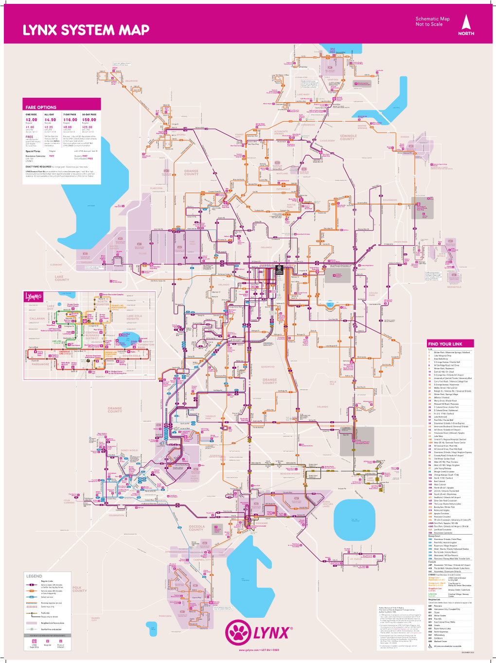 SYSTEM MAP During Peak Hours 4:15 Am to COUNTY 9:30 Am and 3:15 Pm to 8:30 Pm 17 92 Lake Monroe Towne Center Blvd 4 Central