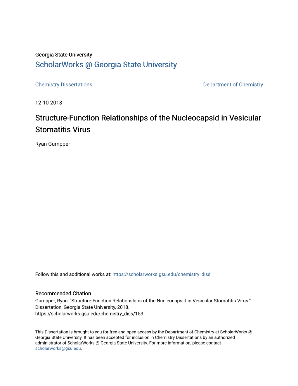 Structure-Function Relationships of the Nucleocapsid in Vesicular Stomatitis Virus