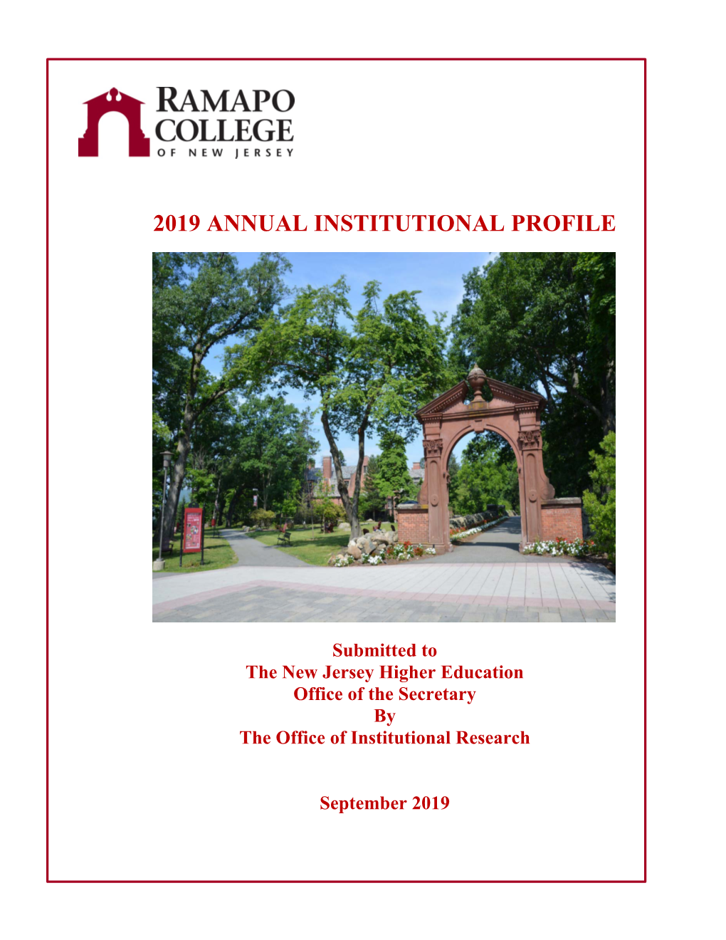 2019 Annual Institutional Profile