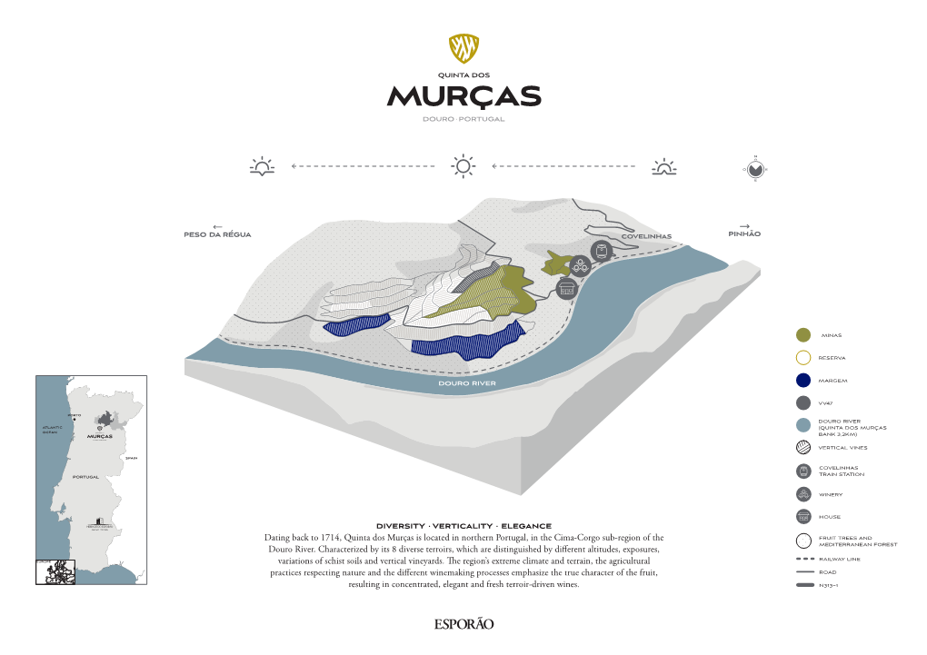 Dating Back to 1714, Quinta Dos Murças Is Located in Northern Portugal, in the Cima-Corgo Sub-Region of the Fruit Trees and Mediterranean Forest Douro River