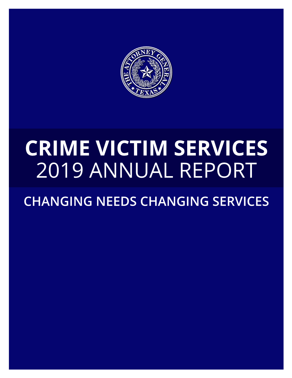 Crime Victim Services 2019 Annual Report