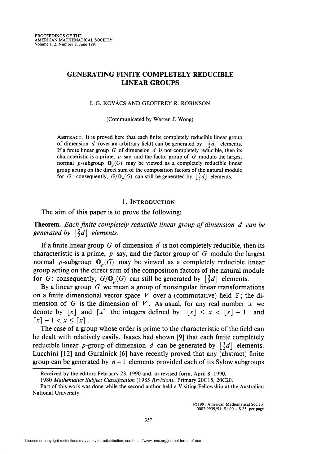 Generating Finite Completely Reducible Linear Groups