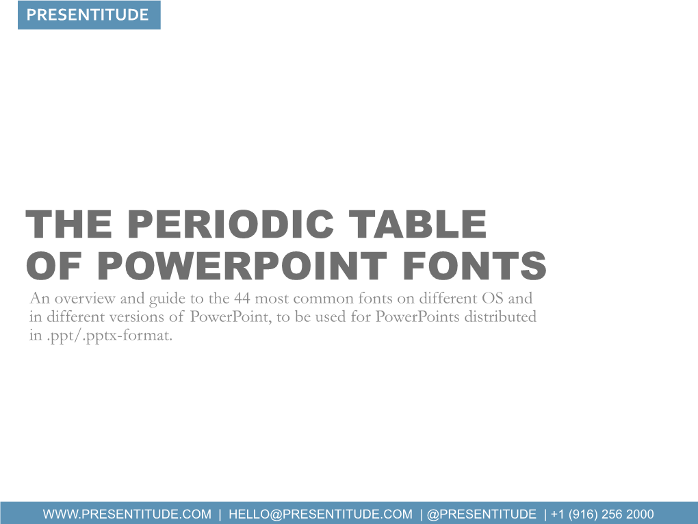 44 Fonts for Powerpoint