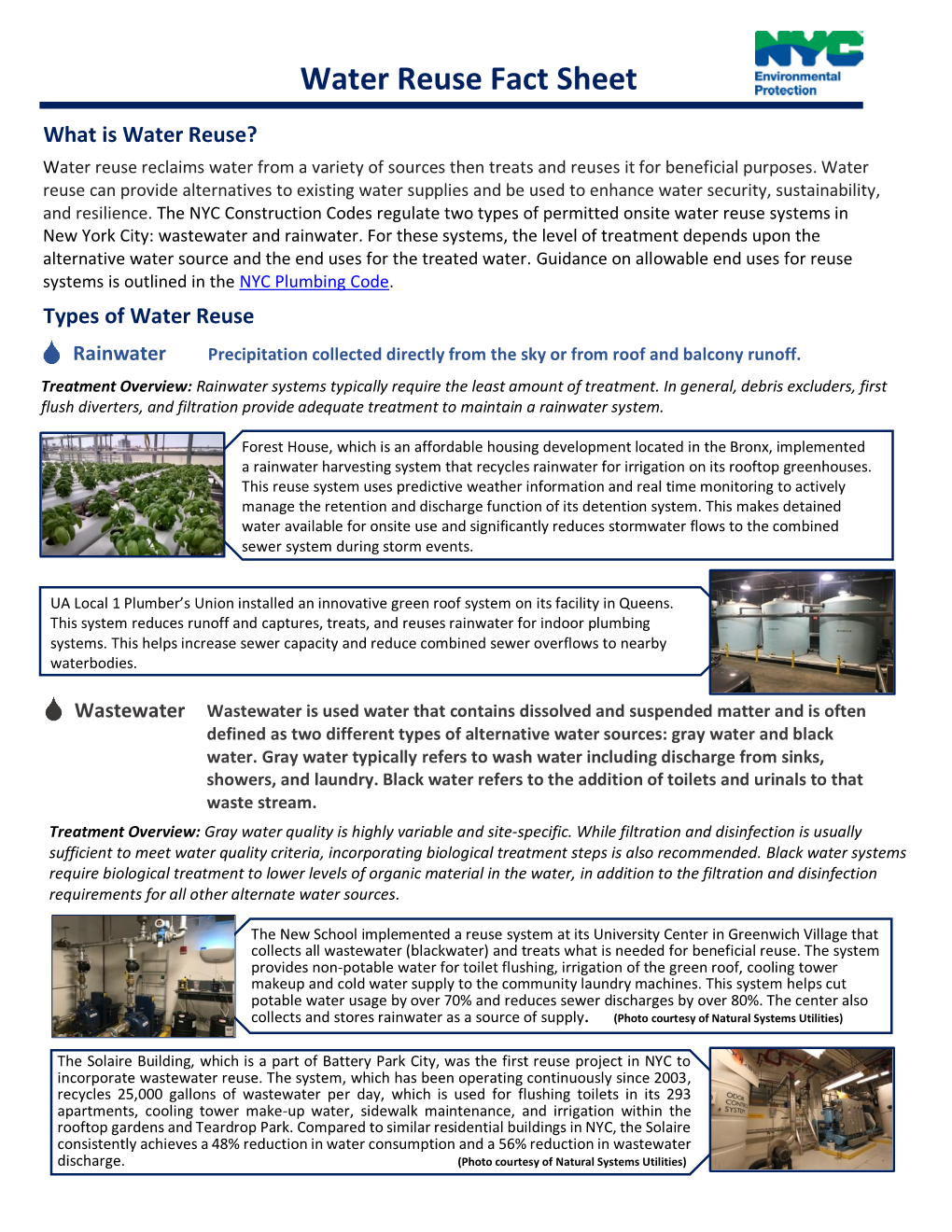 Water Reuse Fact Sheet