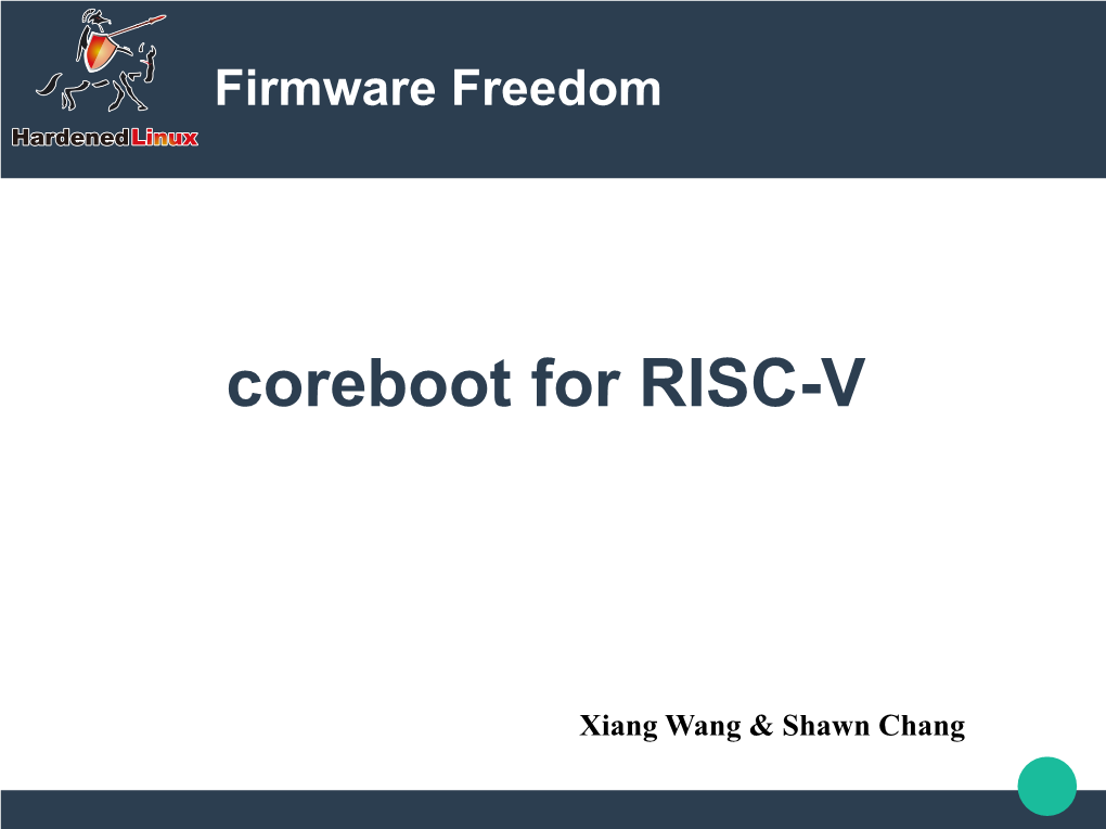 Coreboot for RISC-V