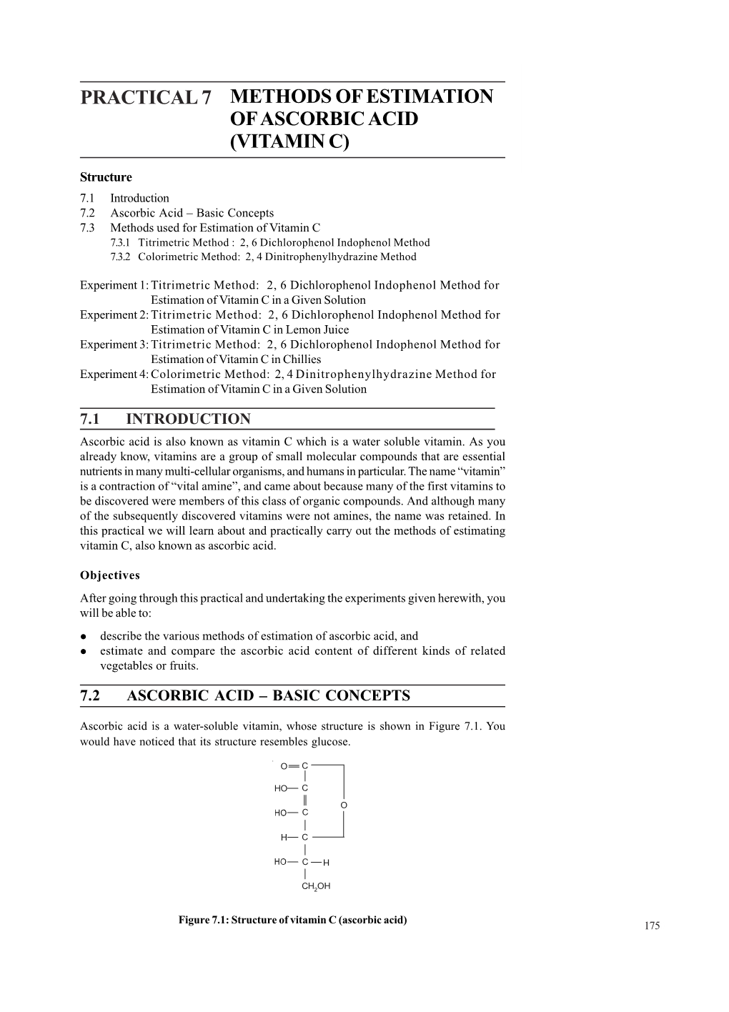 Practical 7 Ascorbic Acid Estimation Nutritional Biochemistry