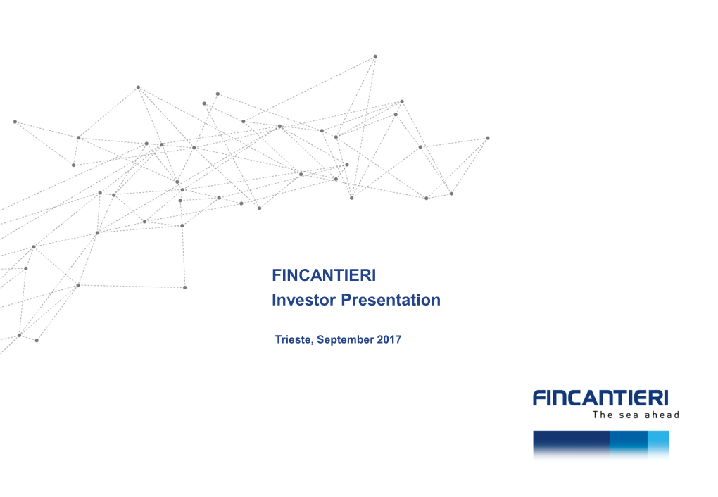 FINCANTIERI Investor Presentation