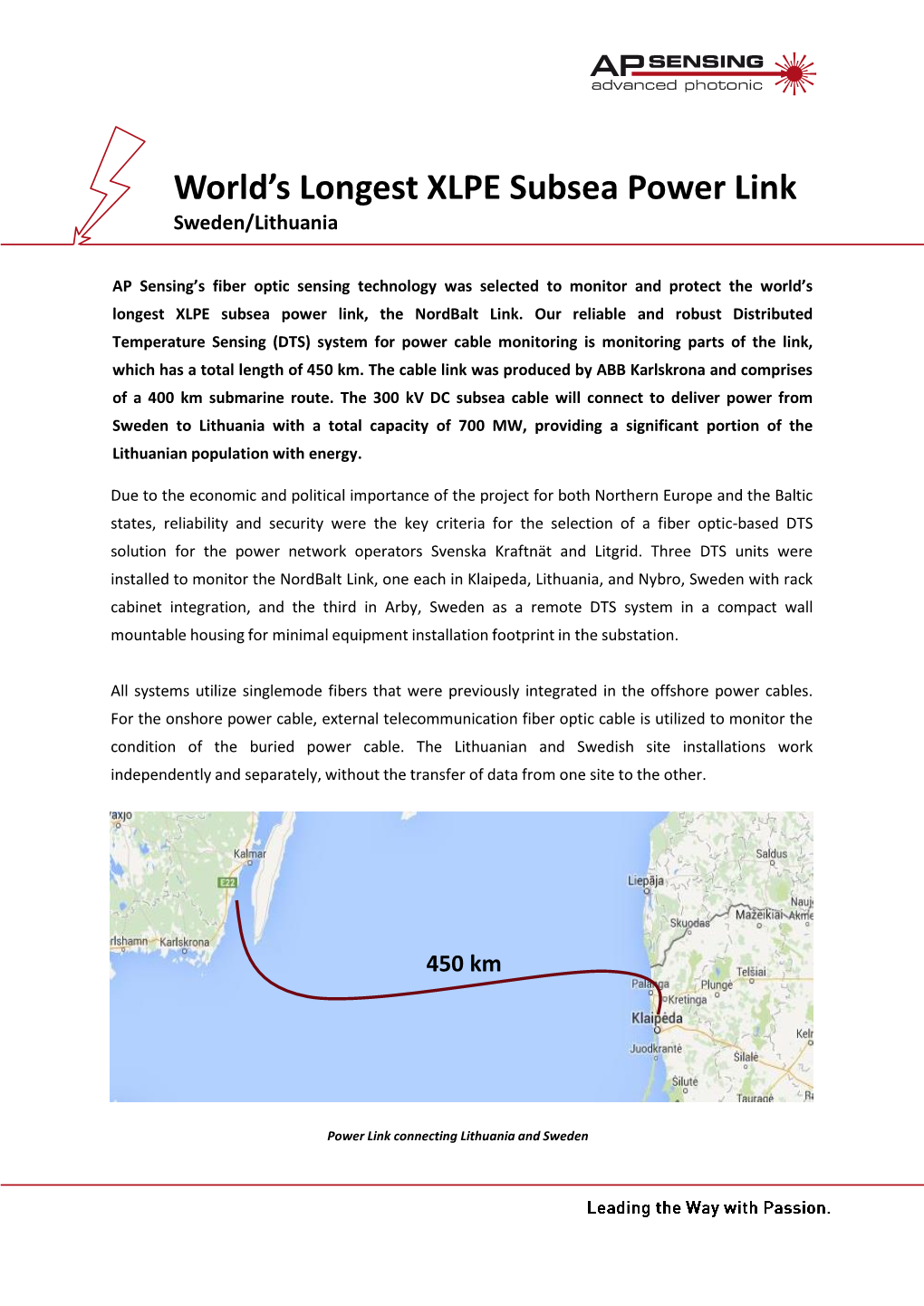 World's Longest XLPE Subsea Power Link