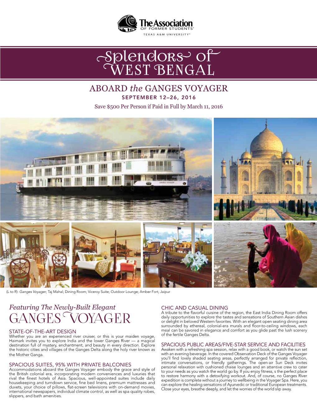 GANGES VOYAGER Splendors of WEST BENGAL