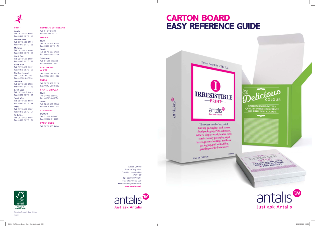 31044 ANT Carton Board Easy Ref Guide.Indd