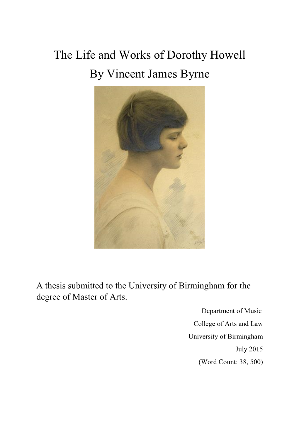 The Life and Works of Dorothy Howell by Vincent James Byrne