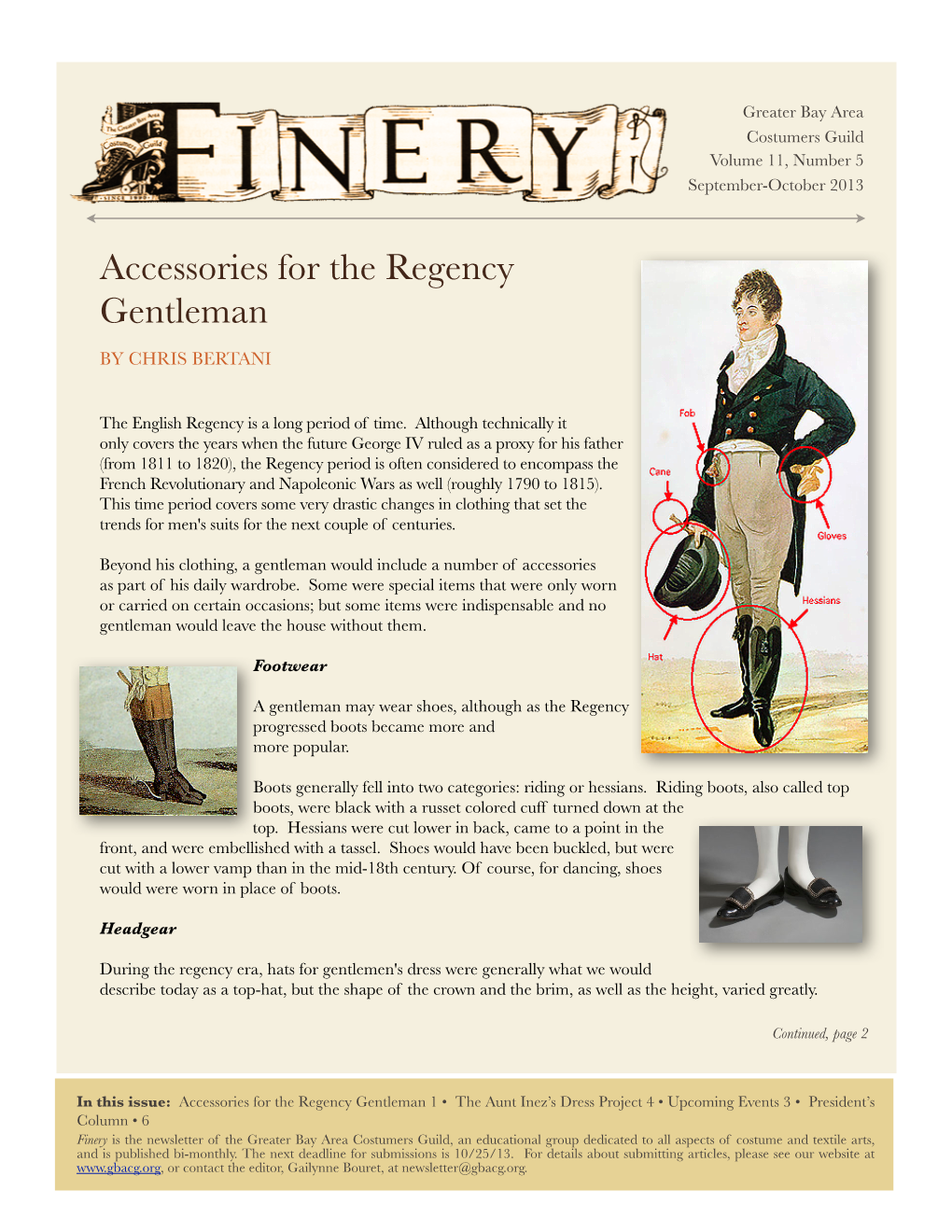 Accessories for the Regency Gentleman