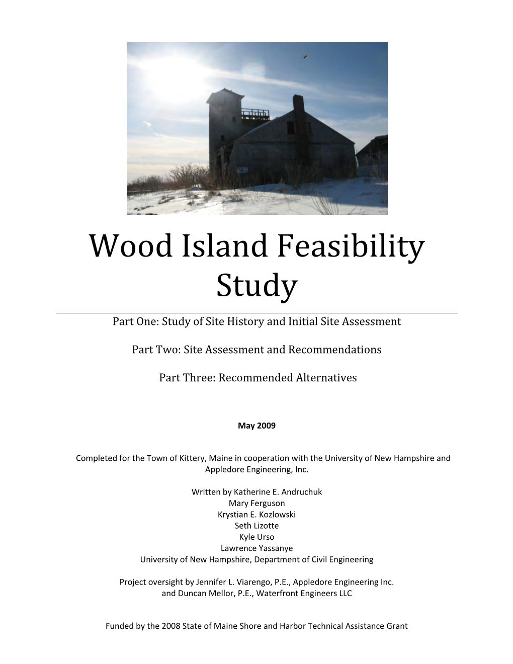 Wood Island Feasibility Study