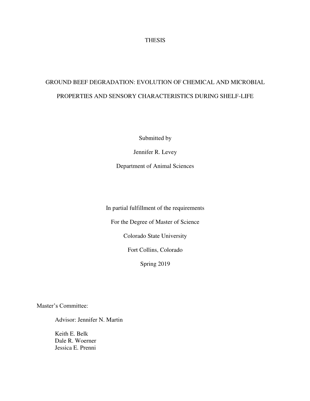 Thesis Ground Beef Degradation