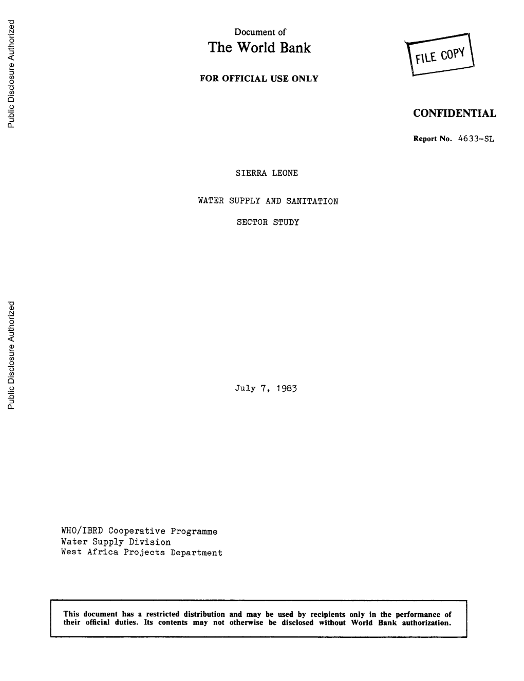 World Bank Document