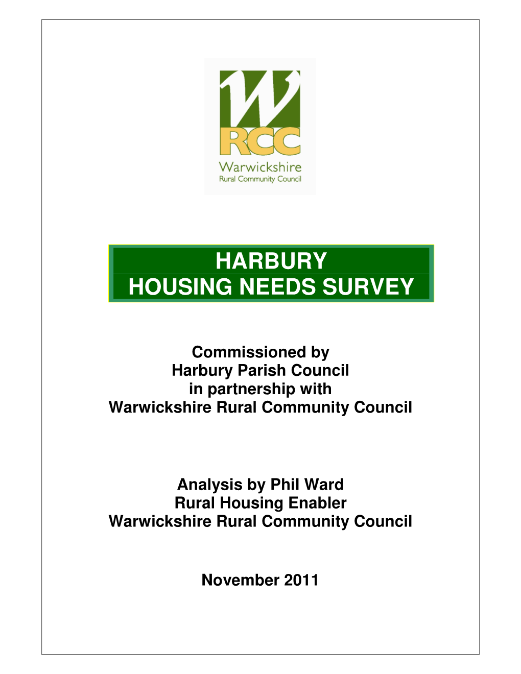 Harbury Housing Needs Survey