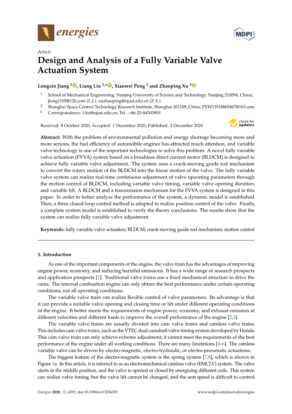 Design and Analysis of a Fully Variable Valve Actuation System