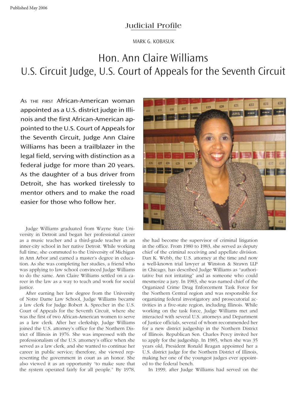 Hon. Ann Claire Williams U.S