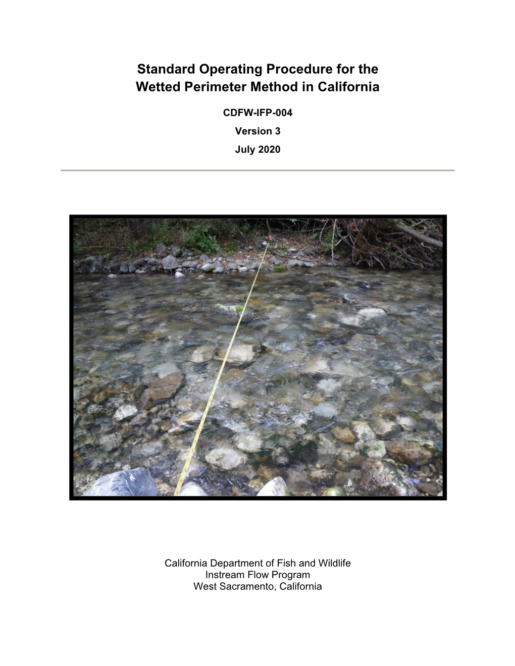 CDFW Wetted Perimeter Method