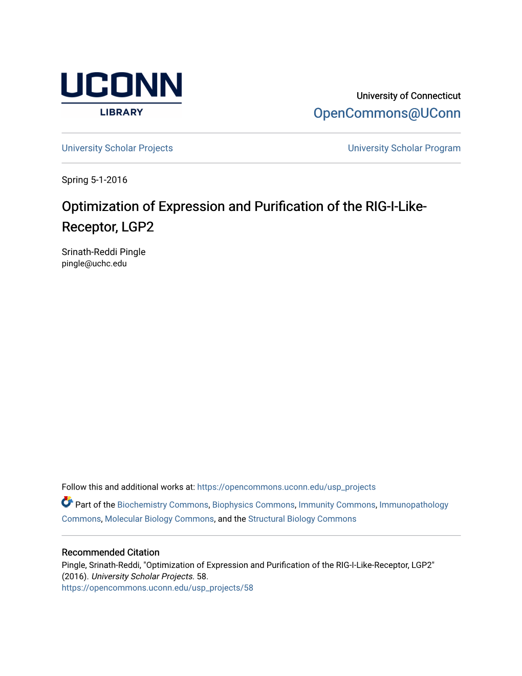 Optimization of Expression and Purification of the RIG-I-Like- Receptor, LGP2
