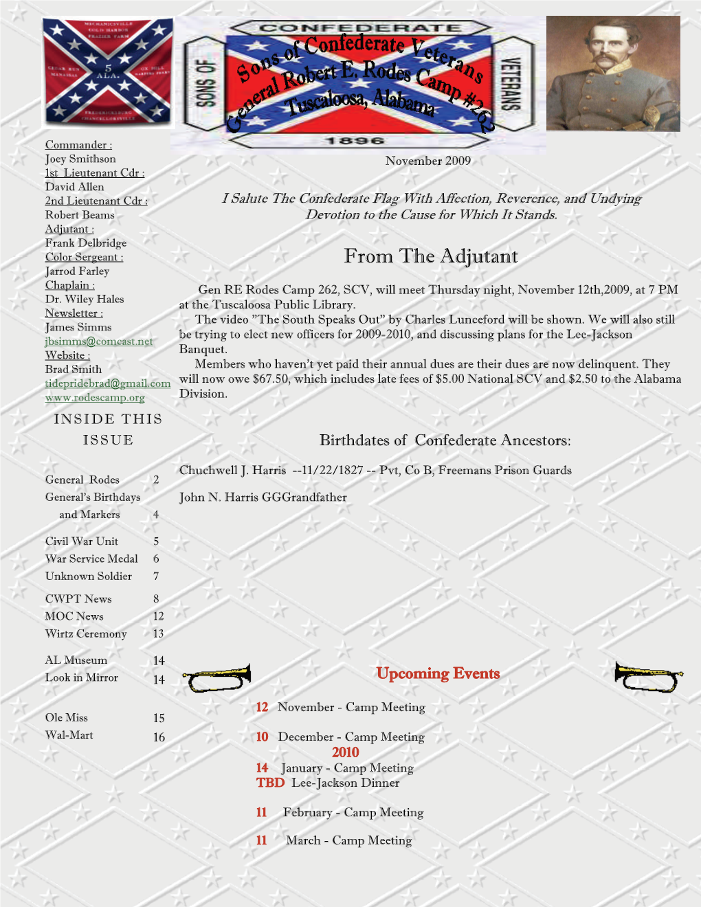 November 2009 Newsletter