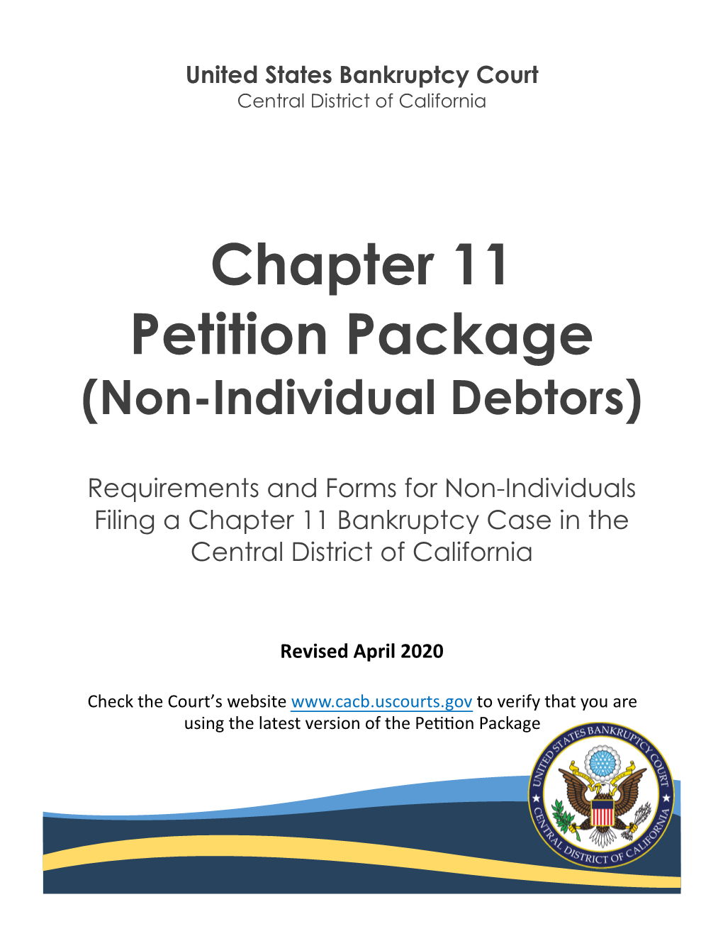 Chapter 11 Petition Package (Non-Individual Debtors)