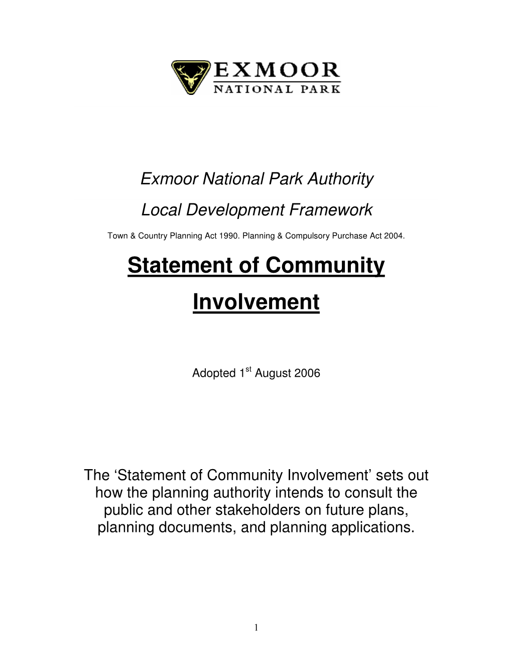 Statement of Community Involvement