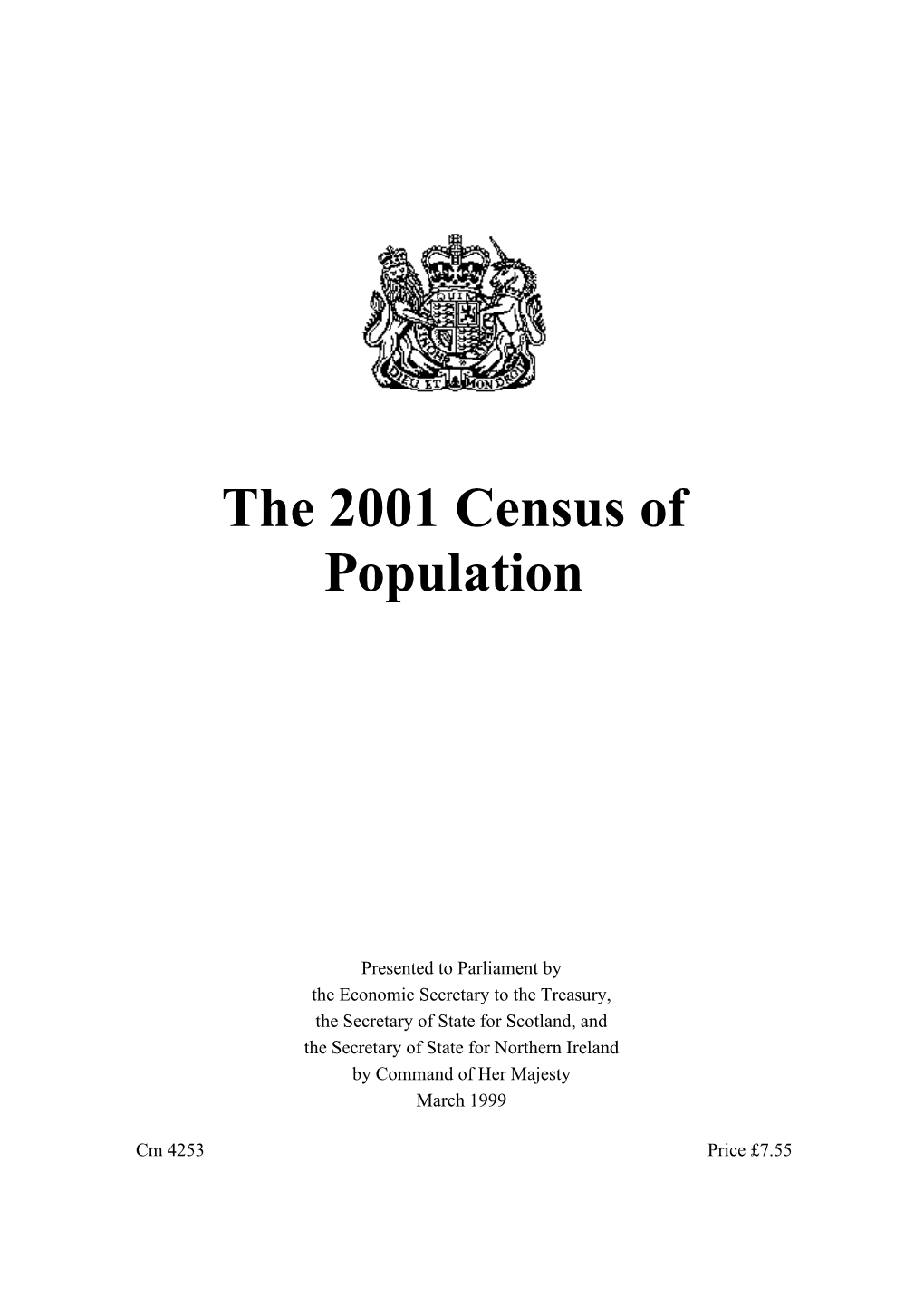 The 2001 Census of Population