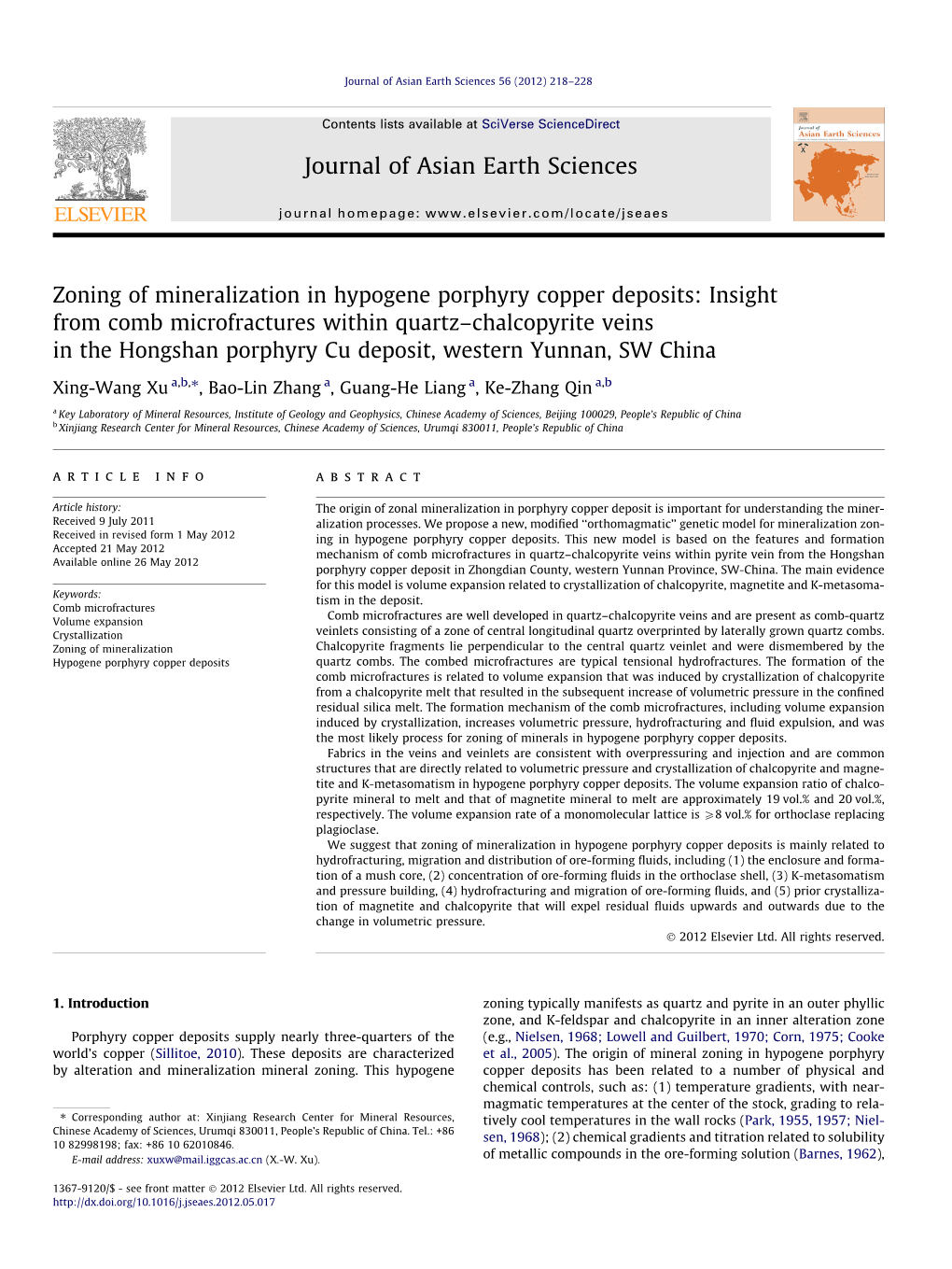 Zoning of Mineralization in Hypogene Porphyry Copper Deposits: Insight