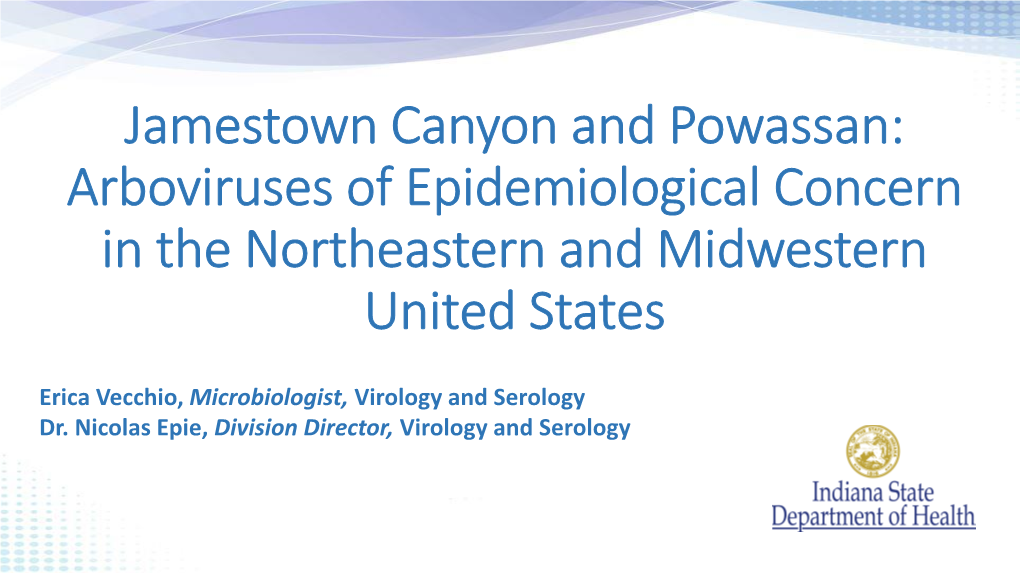 Jamestown Canyon Virus and Powassan Virus