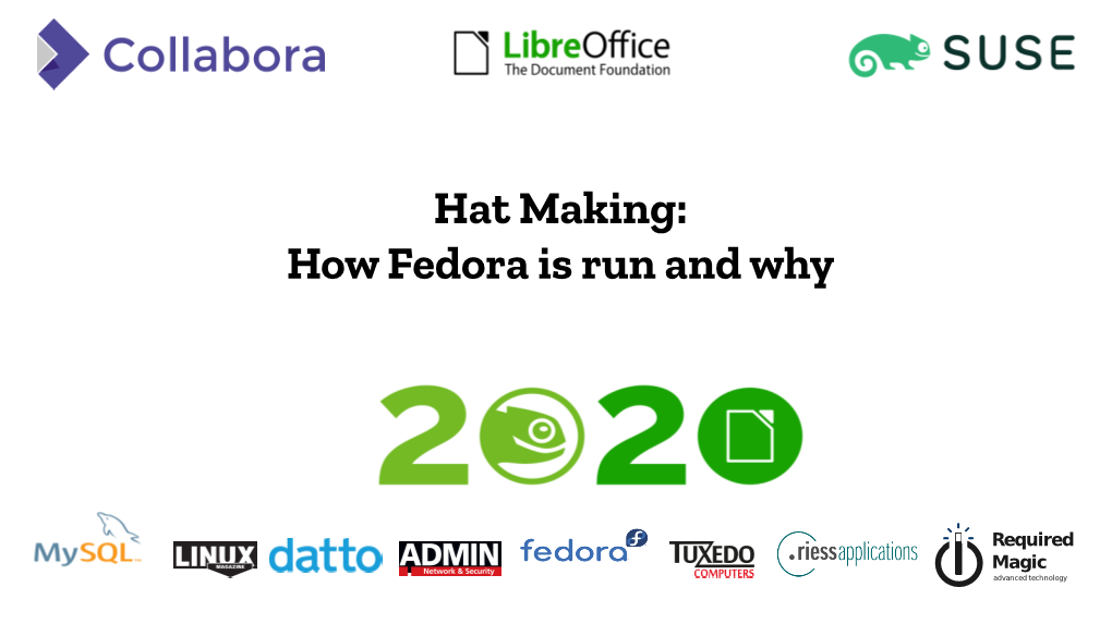 Hat Making: How Fedora Is Run and Why