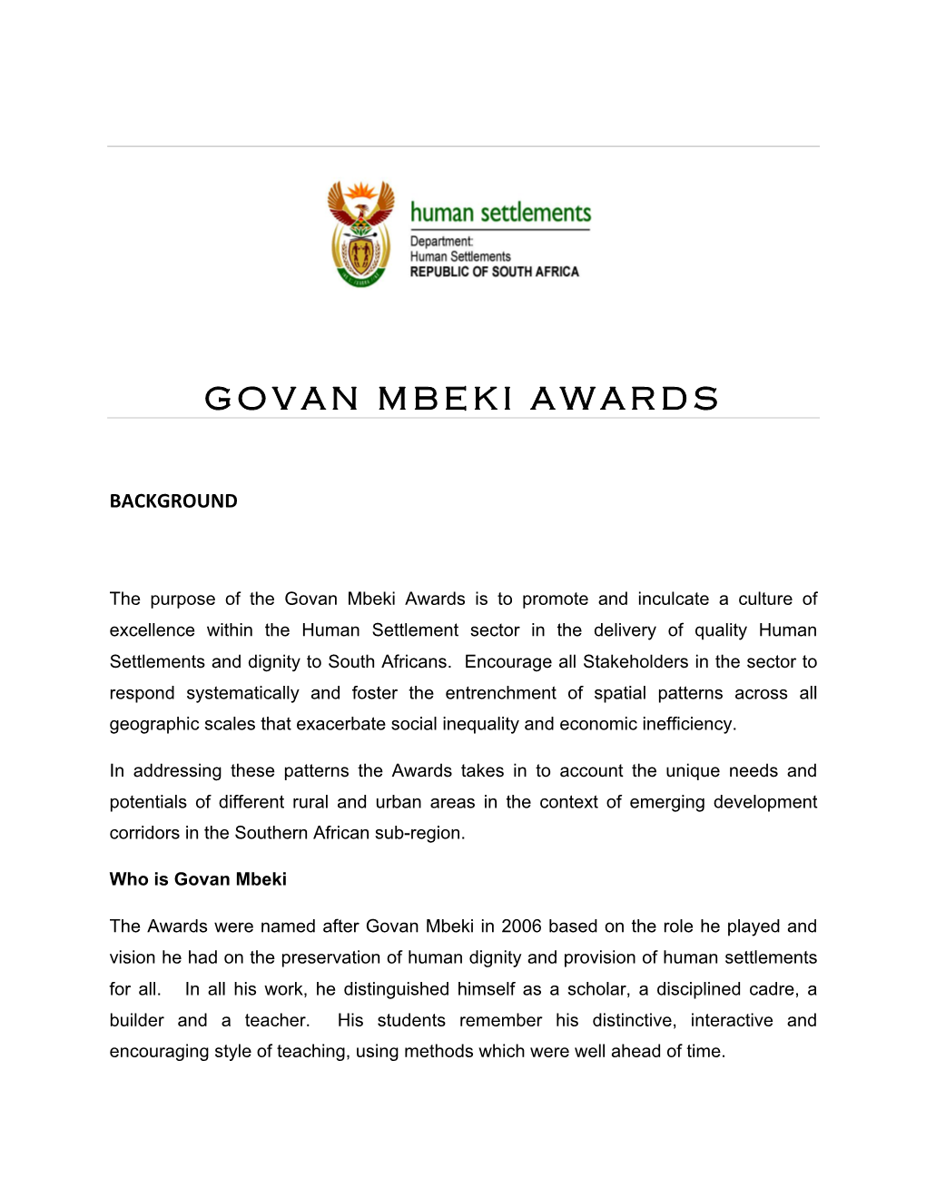 Govan Mbeki Awards