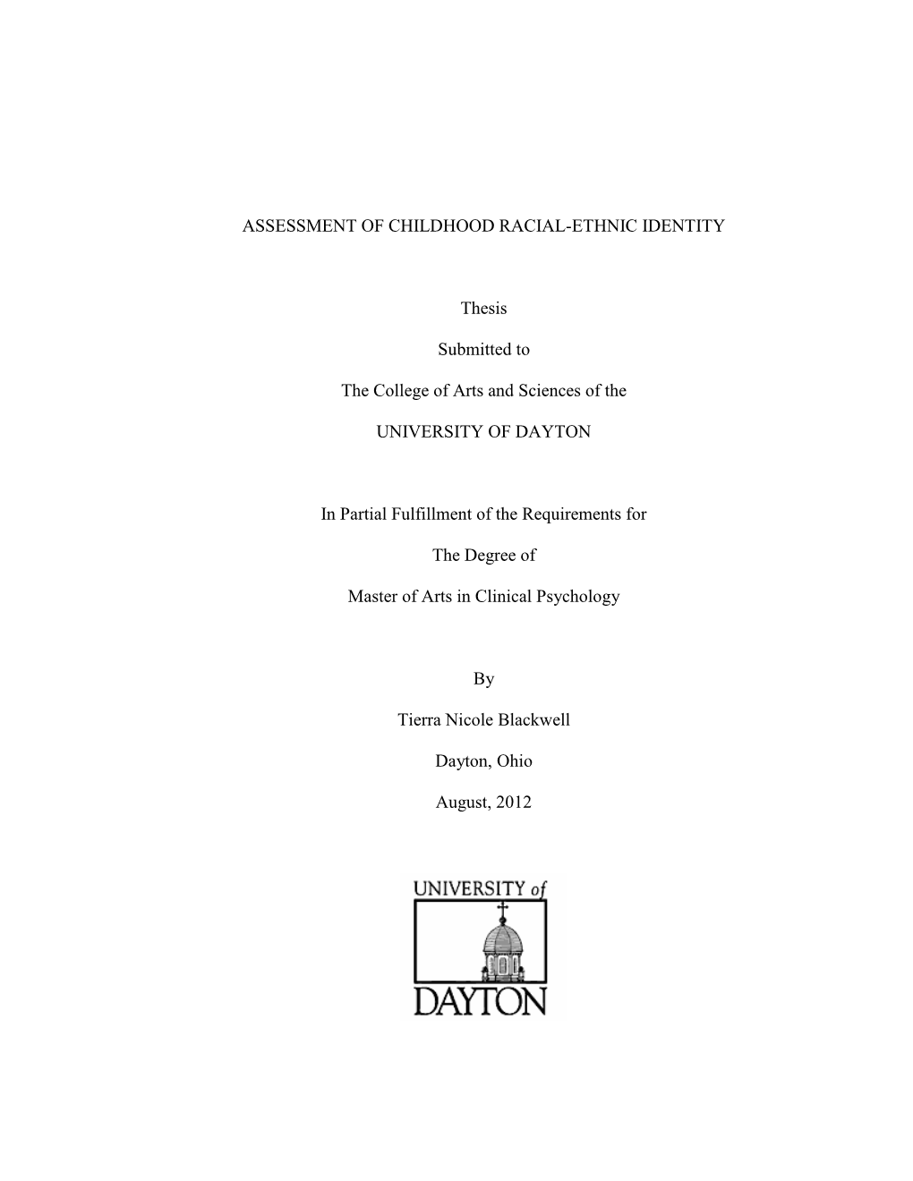 Assessment of Childhood Racial-Ethnic Identity