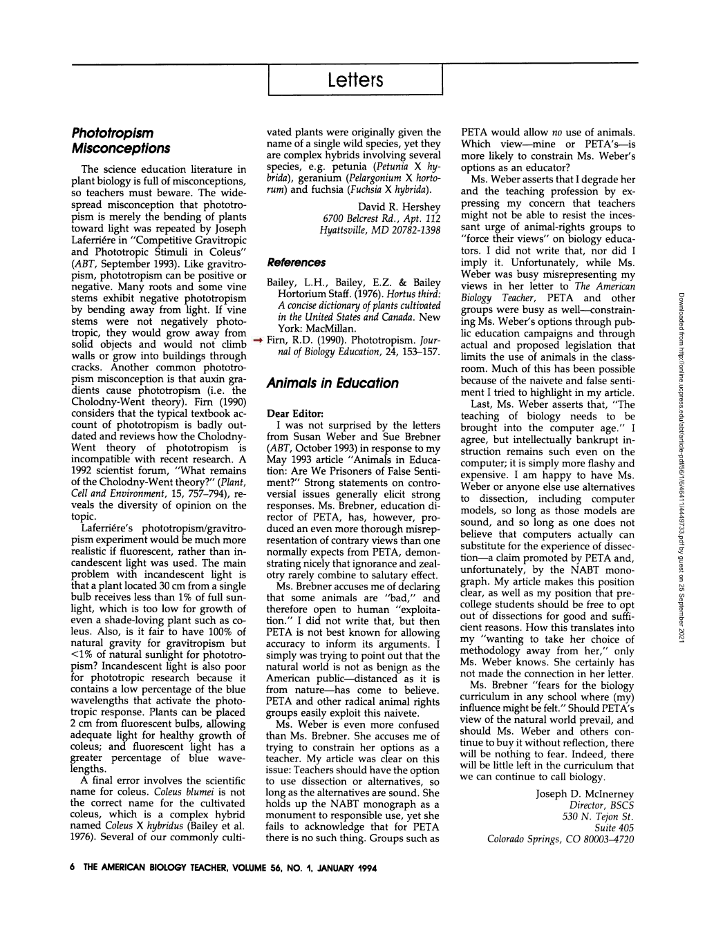 Phototropism Misconceptions