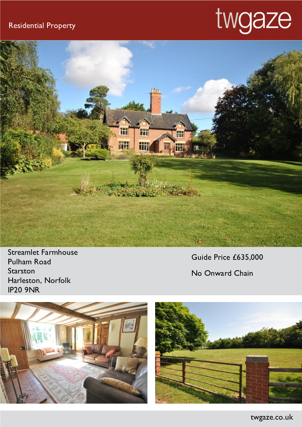 Residential Property Streamlet Farmhouse Pulham Road Starston