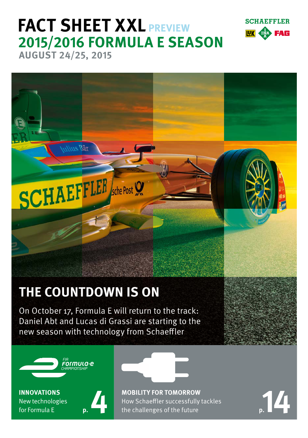 2015/2016 Formula E Season: Fact Sheet XXL