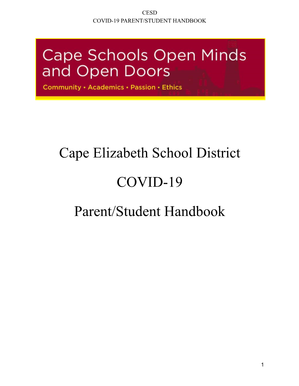 Covid-19 Parent/Student Handbook